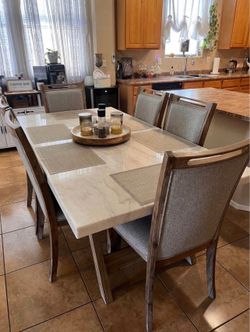 Marble top dinner table
