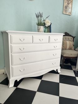 White dresser chest entry table changing table etc