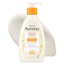 Aveeno protect + hydrate and 60