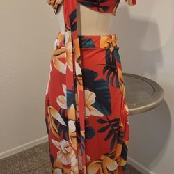 Hawaiian Outfit  Skirt, Top