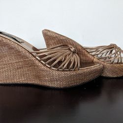 Steve Madden Bronze Wedge Sandals