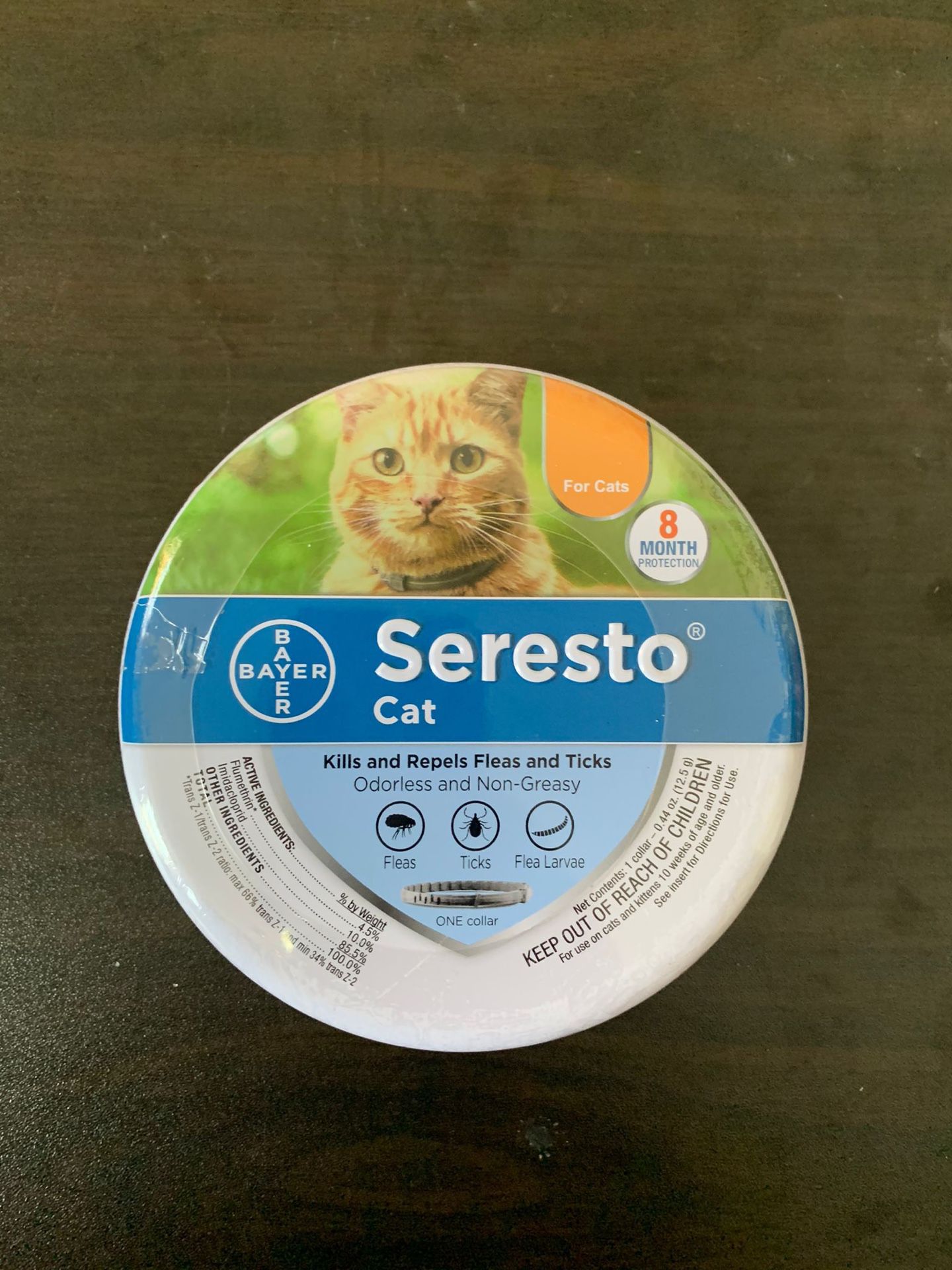 Bayer Seresto Flea and Tick Collar for Cats All Weight 8 Month Protection US 