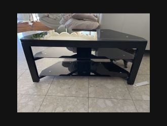 Black Glass TV STAND