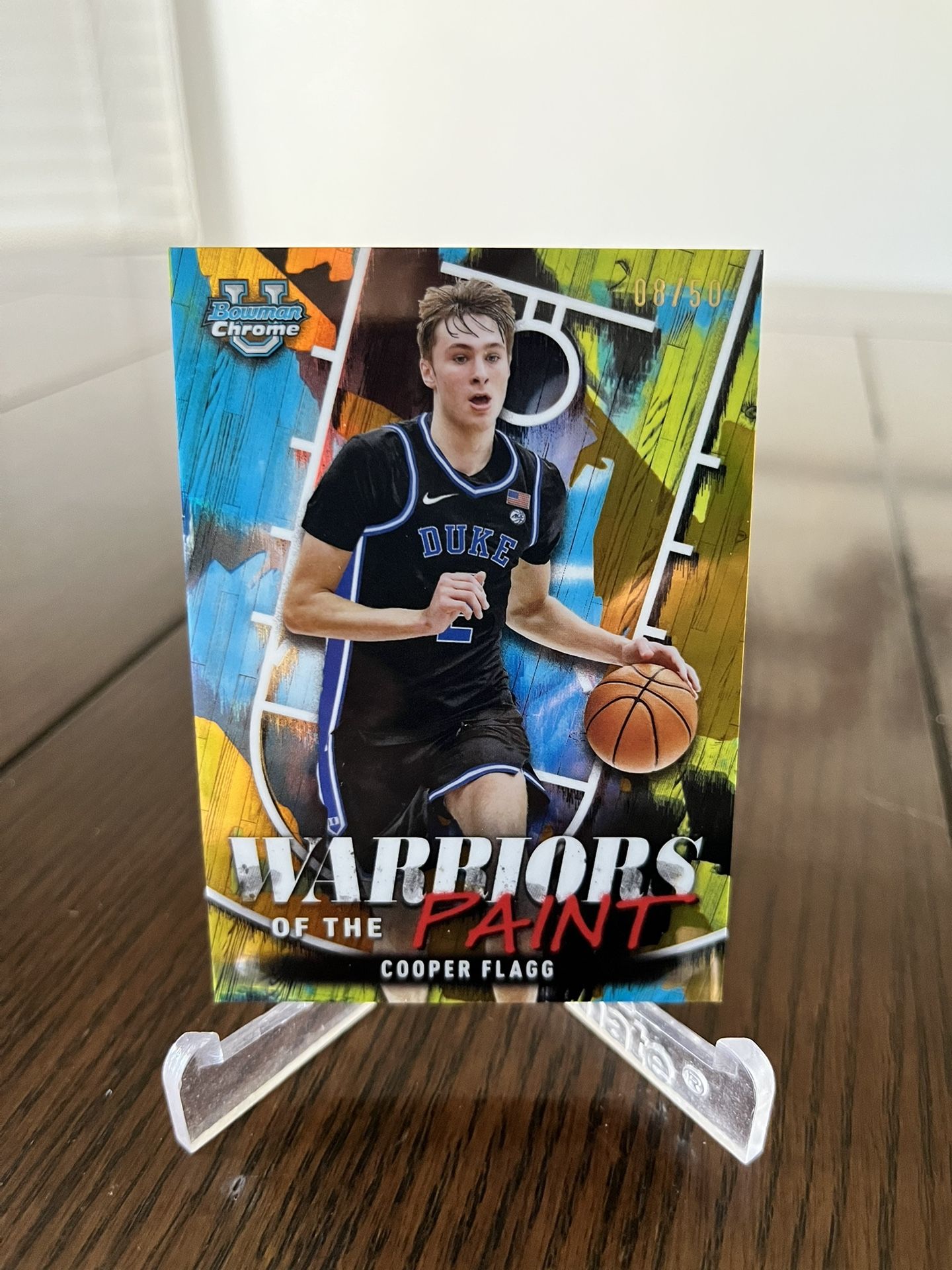 2025 Bowman U Chrome Warriors Of The Paint Cooper Flagg Gold /50 WP-7