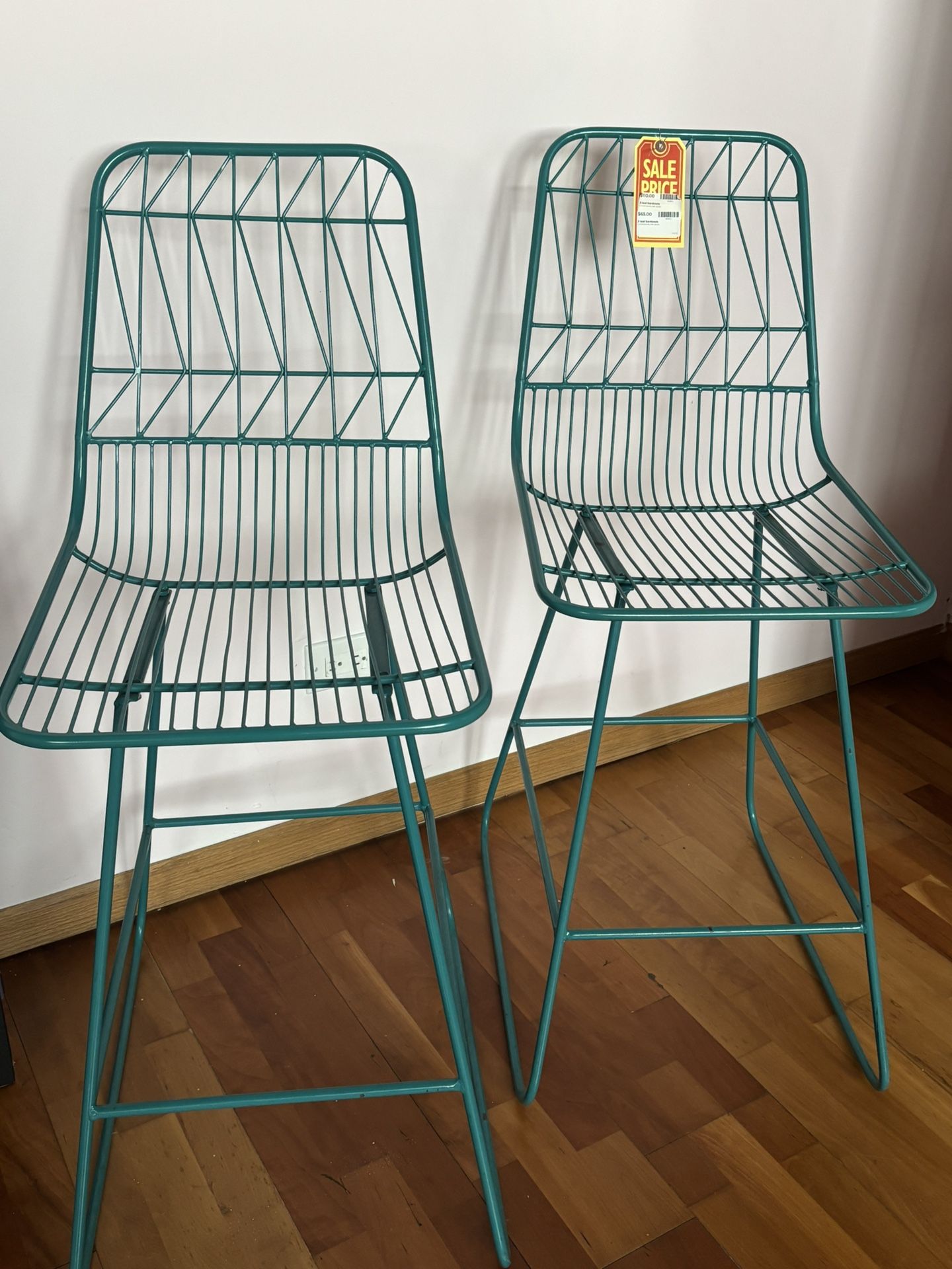 Pair Of Teal Barstools