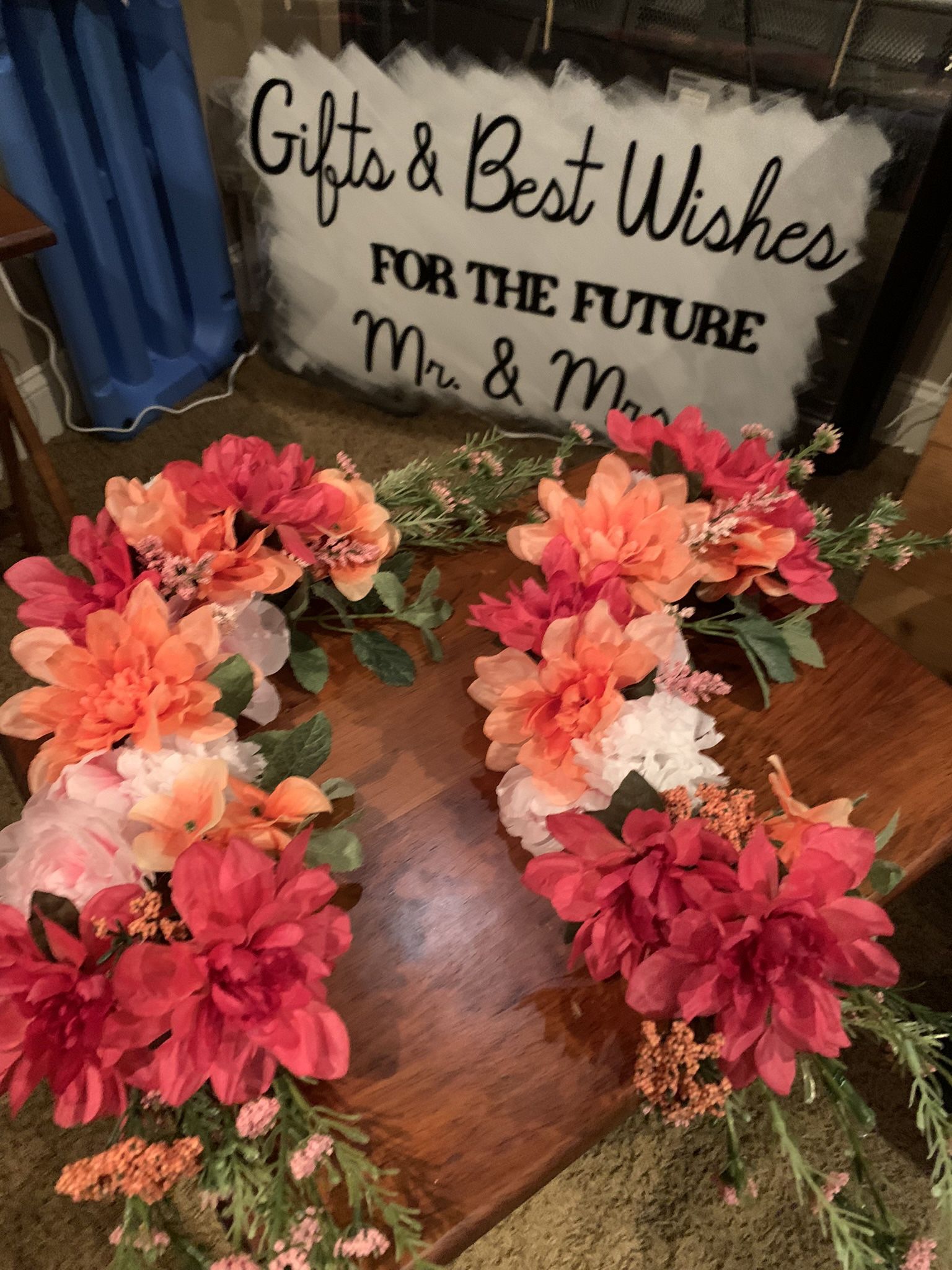 Bridal Shower Sign And Floral Swags