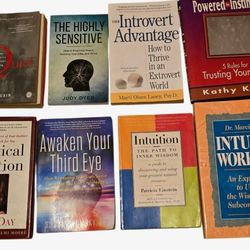 Intuition & Empath Self-Discovery Book Bundle | Introvert, Highly Sensitive, Third Eye, Gut Instinct | 8 Books