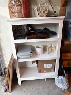 Free white book shelf - pending pickup