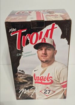 Bobblehead #27 Mike Trout of the Los Angeles Angels.