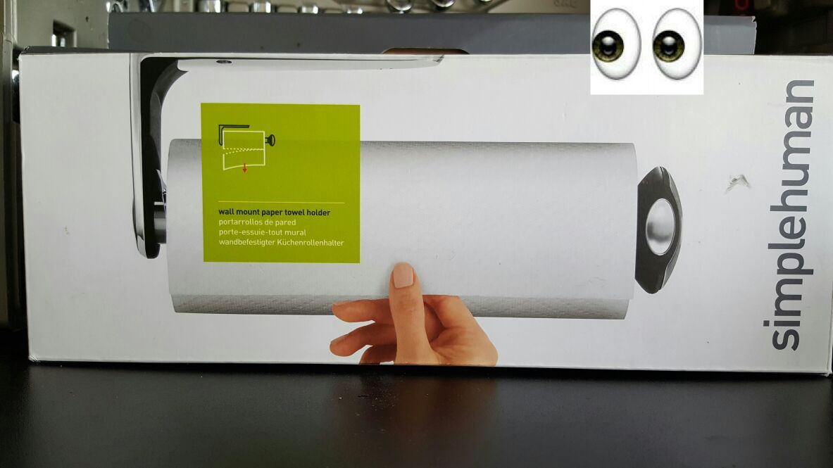 Simple human paper towel dispenser holder