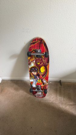 Bakugan themed skateboard