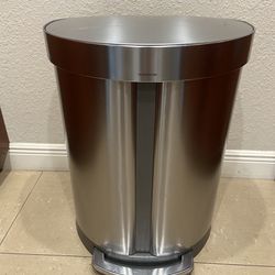 Simple human Large dual compartment rectangular Trash can
