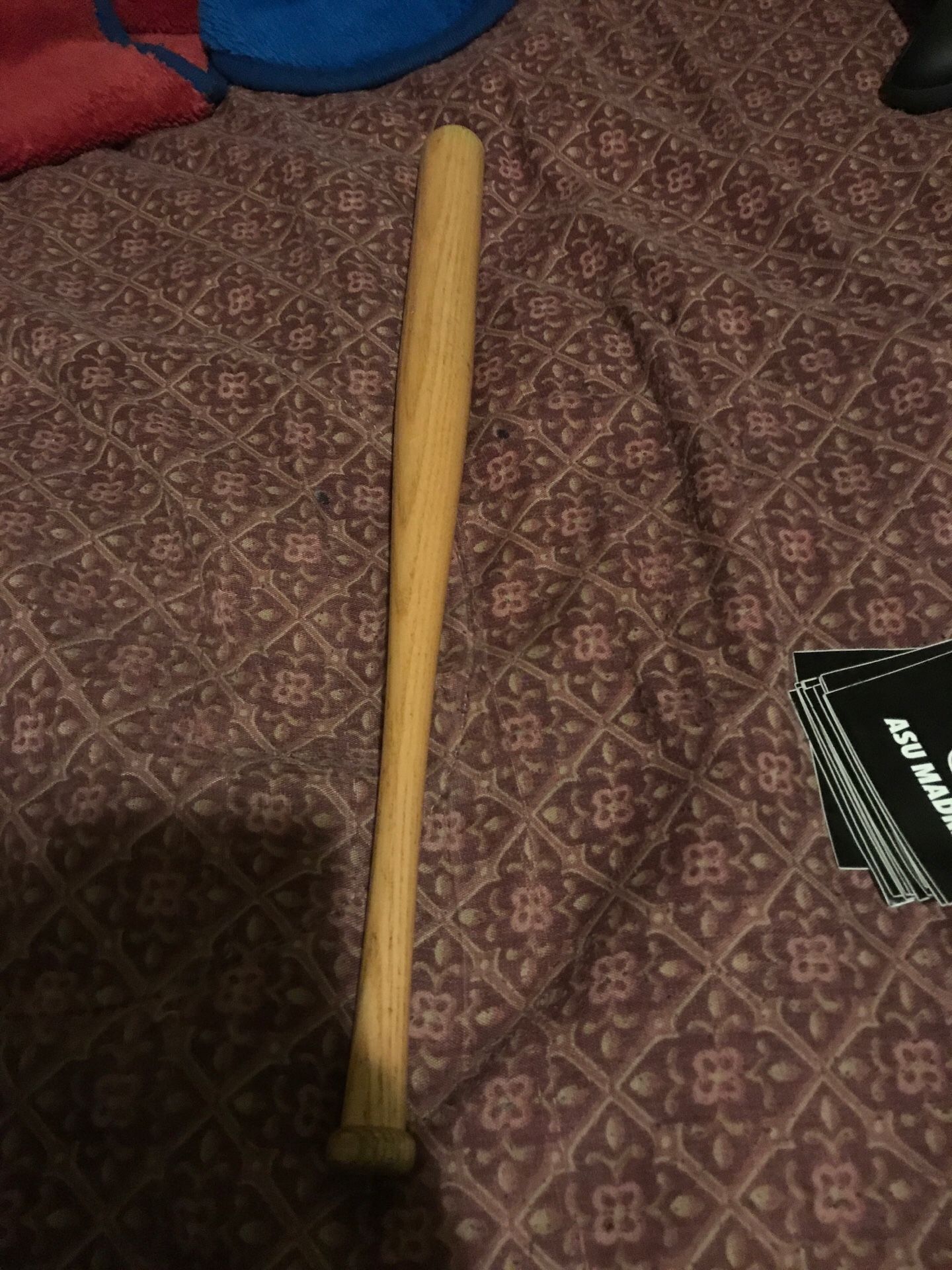 Wooden baseball bat