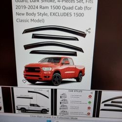 2019 -2024 Dodge Ram Quad Cab Deflectors