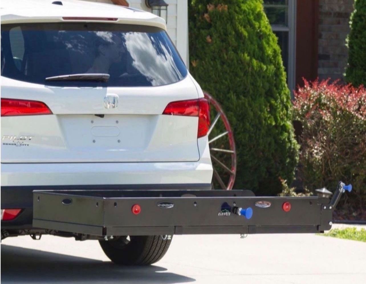 Outdoor Steel Heavy-Duty Basket Cargo Carrier with Ramp