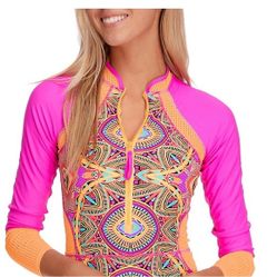 Body Glove Iggy Paradise Swim Top Sz M