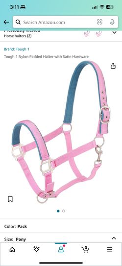 Tough 1 Nylon Padded Halter with Satin Hardware For A Pony