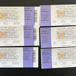 OC Fair Tickets Good Any day