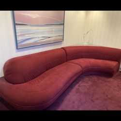 Classic red couch 