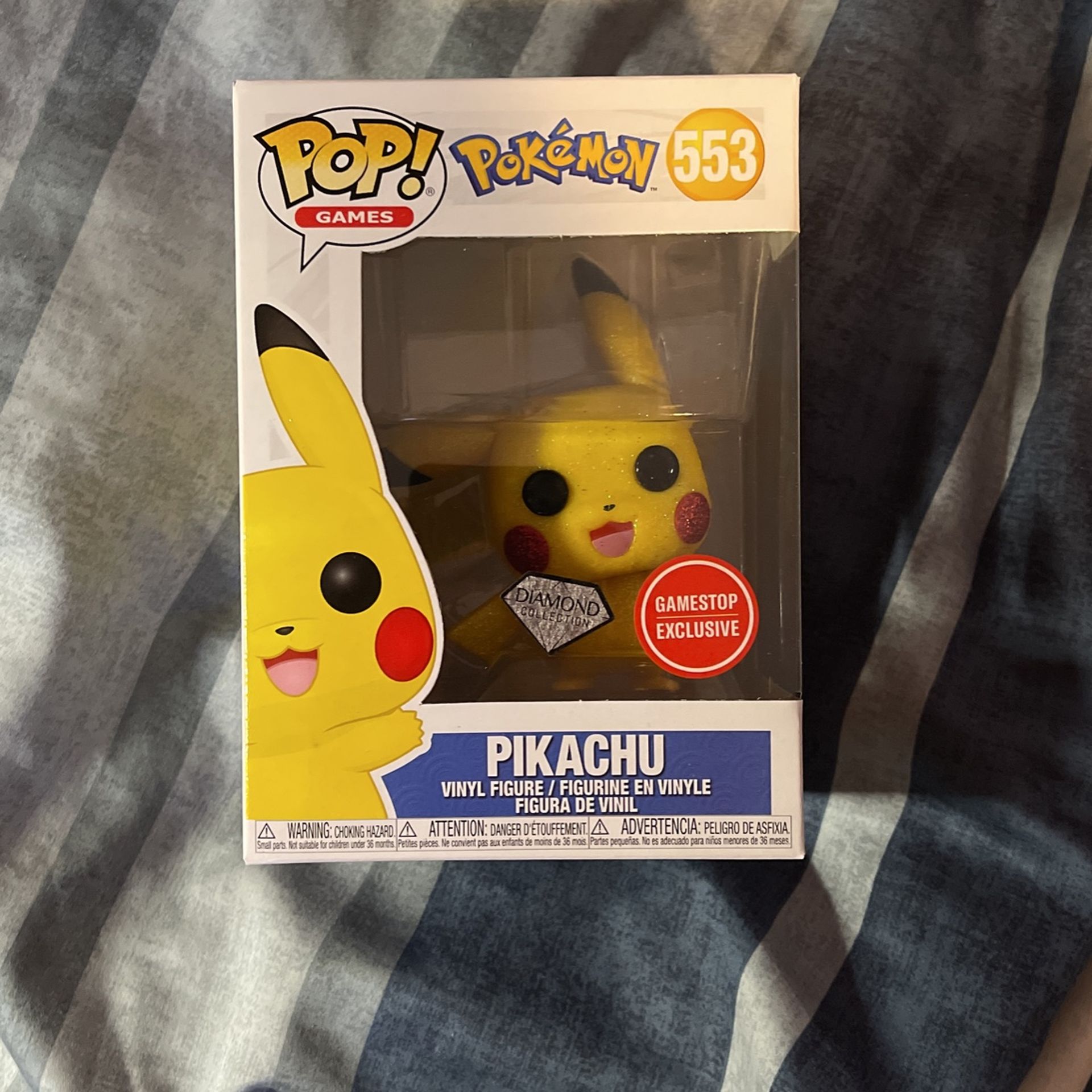 Funko POP! Games: Pokemon Pikachu #553 Gamestop Exclusive Diamond Collection
