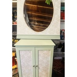 Matching Mirror and Cabinet 