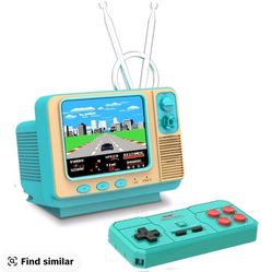 Mini TV Game Console 308 Games 3 Inch Screen Portable Gaming System for Kids & Gamers Blue Retro Video Games Player with TV Output