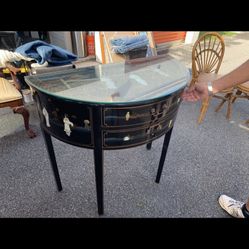 Half Moon Antique Chinese Hallway Console Table 