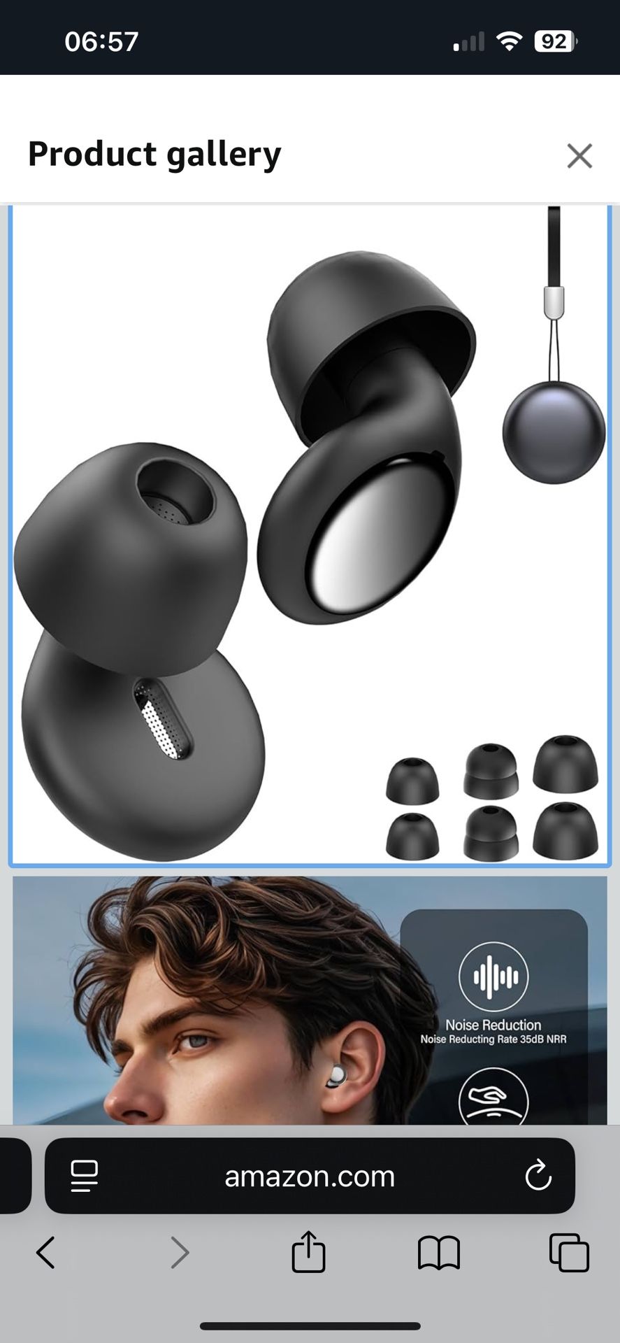 Ear Plugs, 35dB Silicone Earplugs with 4 Eartips and Carrying Case, Reusable Noise-Reducing Earplugs for Sleep, Everyday Noise Relief with Clear Speec