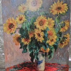 "MONET"  Famous Print Of SUNFLOWERS