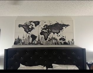 World Map Multi-Panel Canvas Wall Art
