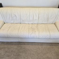 2 ** FREE ** FULL GRAIN ITALIAN LEATHER MCM SOFAS