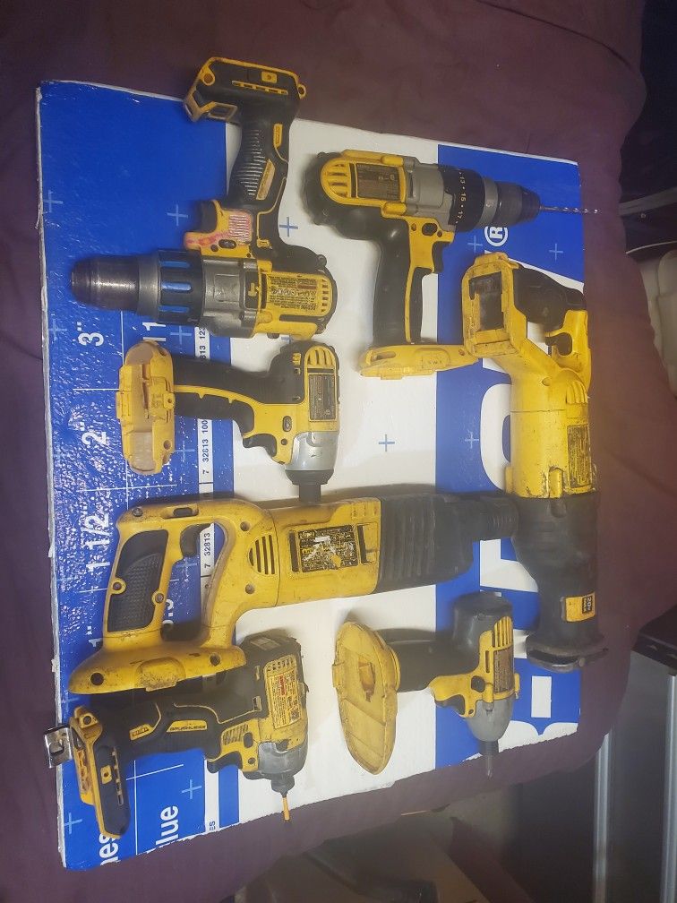 Dewalt 18 and 20 V tools for sale