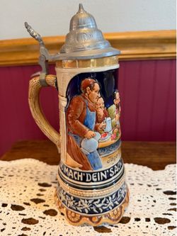Vintage W German Jagerlatein Beer Stein