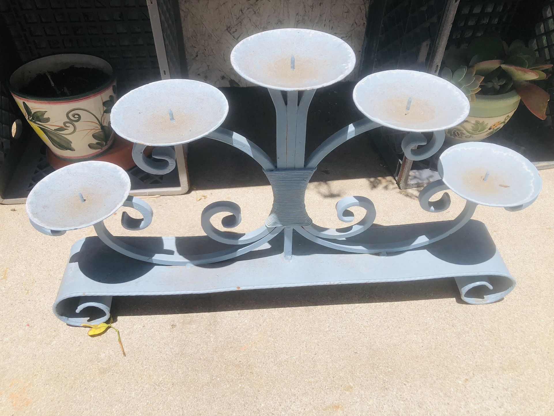 Blue Candle Holder