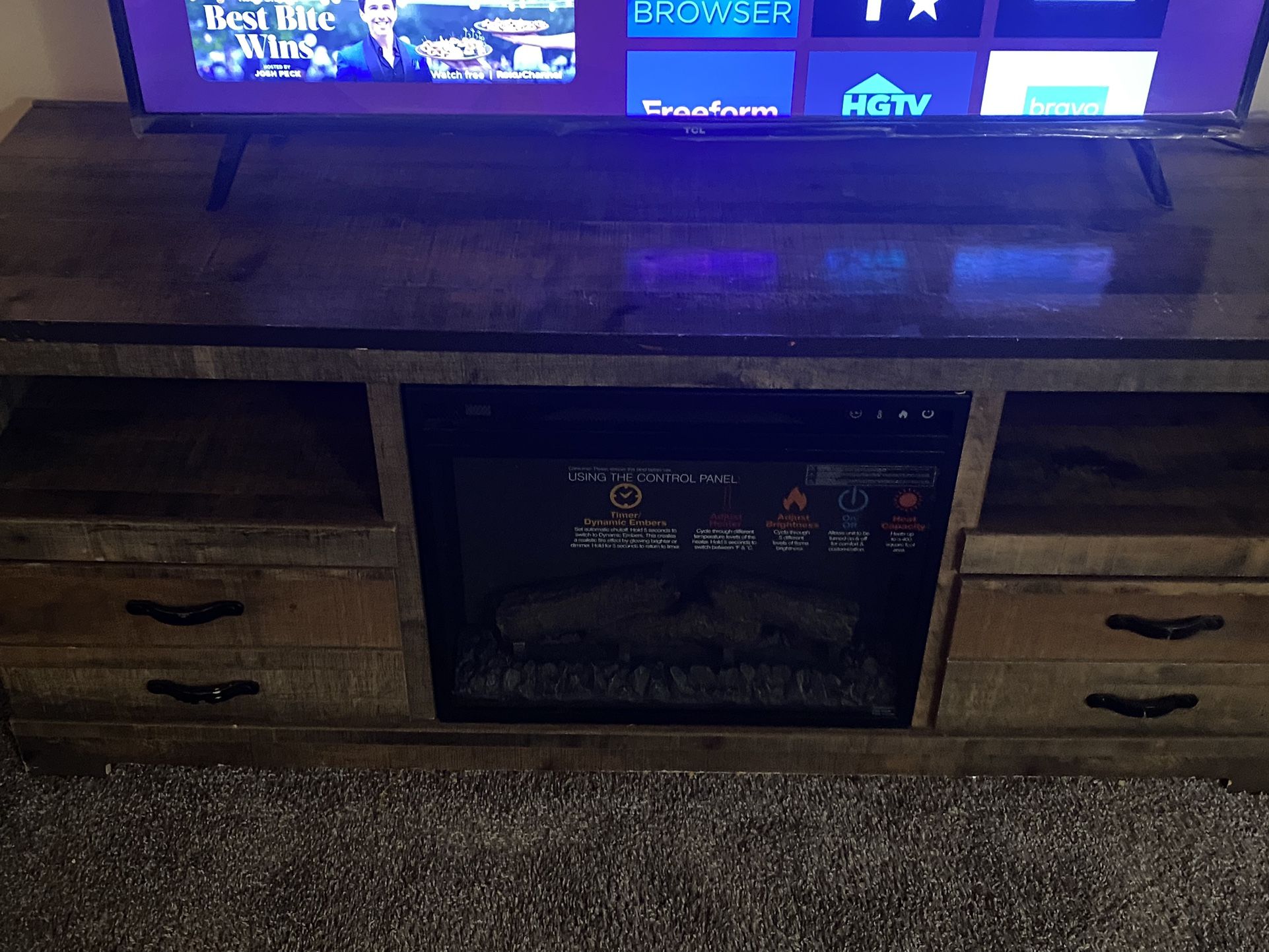 Entertainment Center w/Fireplace