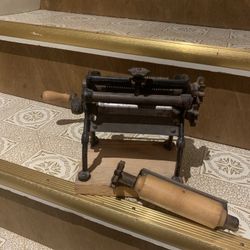 Antique 1900’s Pasta Roller With Pasta Cutter