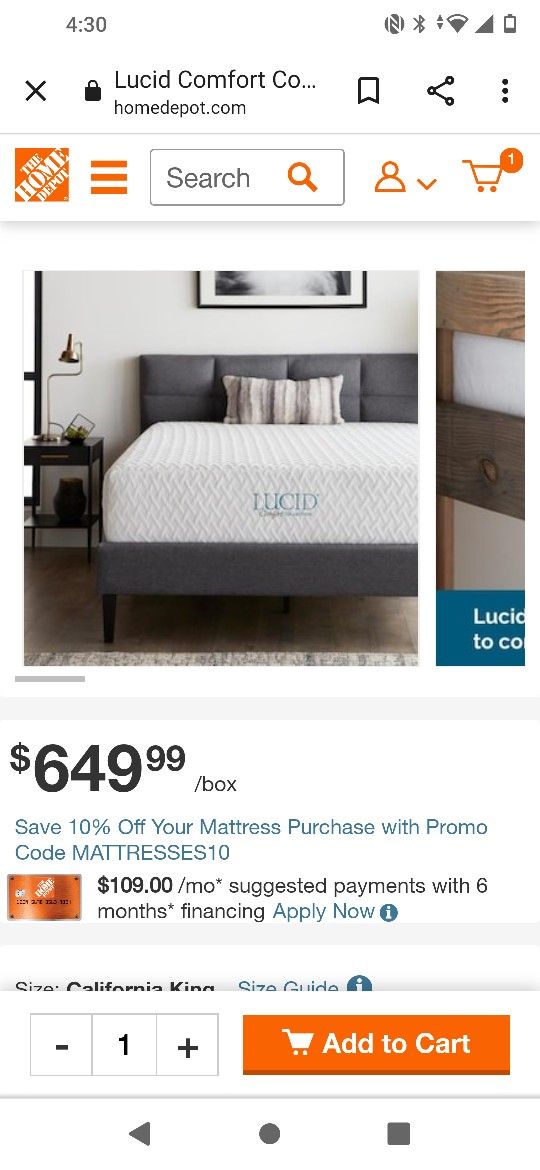 Lucid King Size Mattress