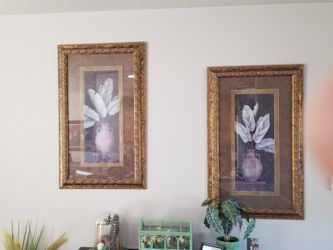 2 Professionally Framed Pictures Wall Art