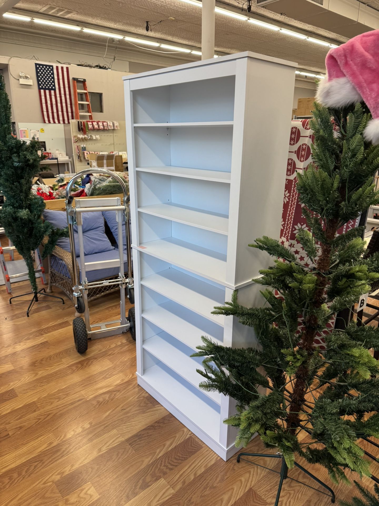 White Wooden BookShelf 8 Shelves 71”H