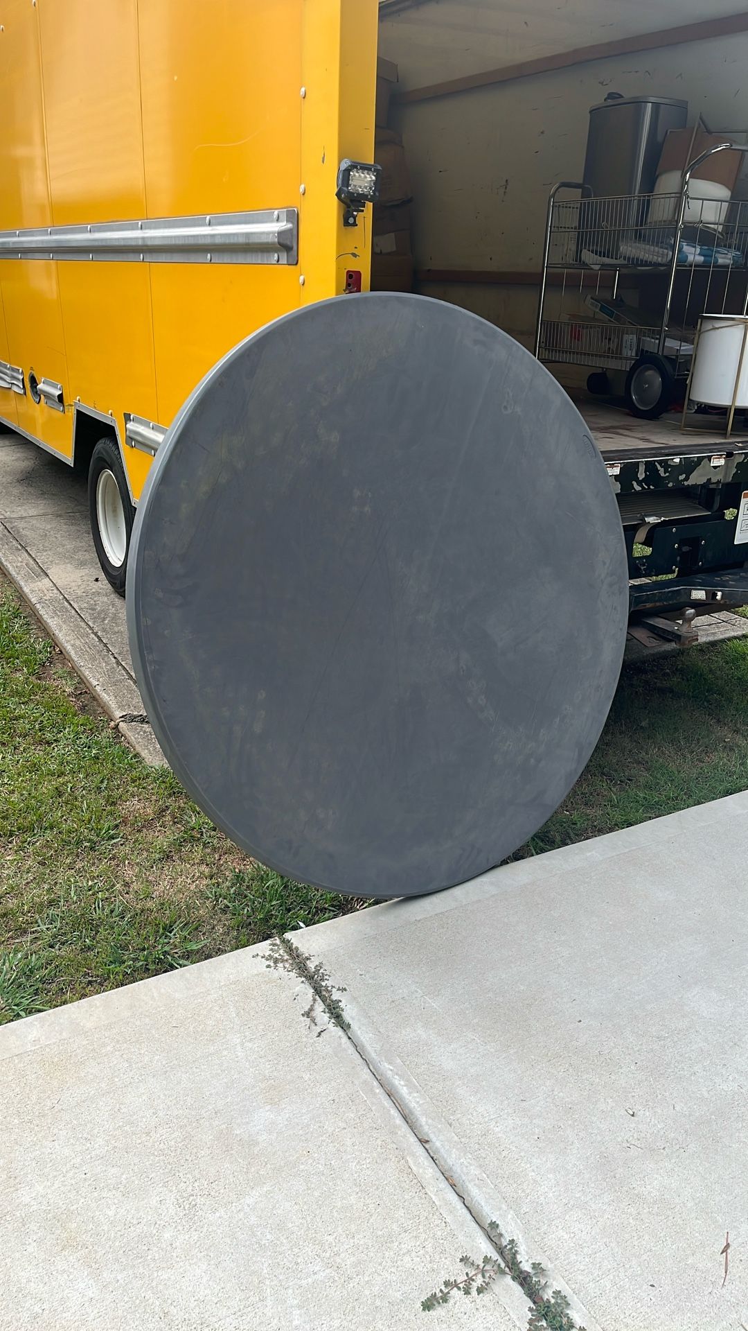 Round Gray Table