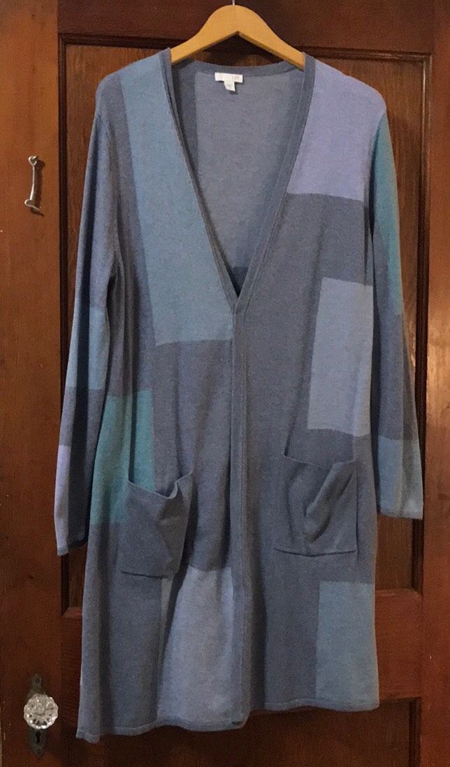 J. Jill: Long Cardigan/Duster, Pockets, Size: Medium  