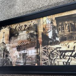 Paris Collage Framed Gallery Art