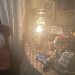 Mason Jar Vintage Light Plugs In Works Great 