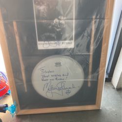 Myron Grombacher Autographed Drum Top 