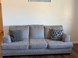 Gray Fabric Sofa and Loveseat Set