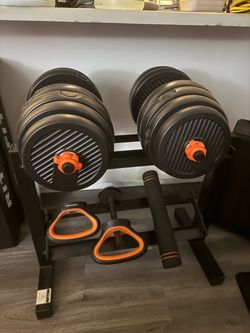 90lbs Adjustable Dumbbell Set with Stand