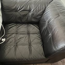 Thick Leather Seccional Sofa 5 Pcs