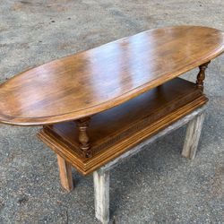Mid Century Coffee Table – Solid Wood, Vintage Cal Shops