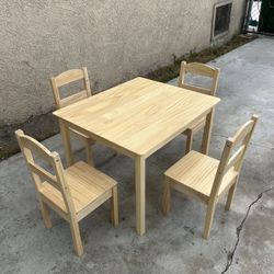 Kids Table & 4 Chairs Set, Toddler Table & Chairs, Kids Activity Table For Classroom, Playroom