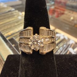 14KT White Gold Natural Diamond Engagement Ring 41510-1